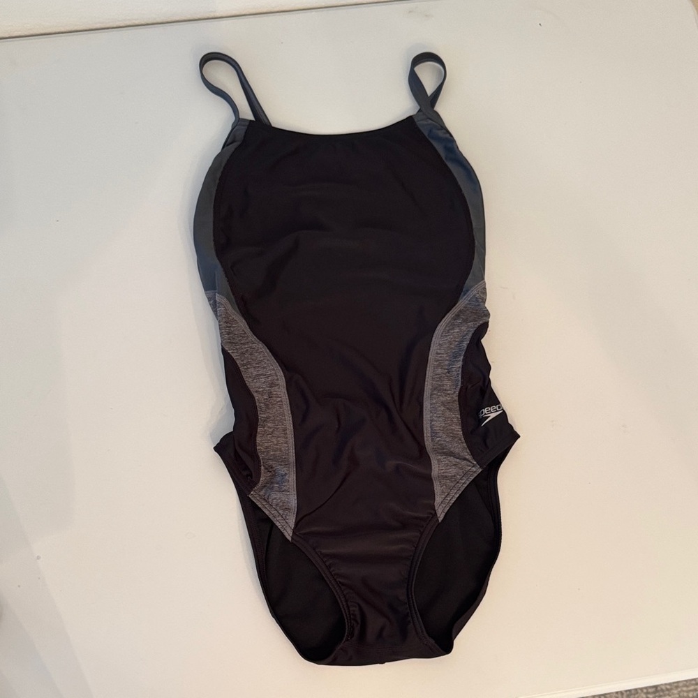 Speedo Black and Gray Swimsuit